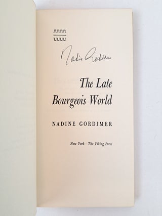 THE LATE BOURGEOIS WORLD [Signed]