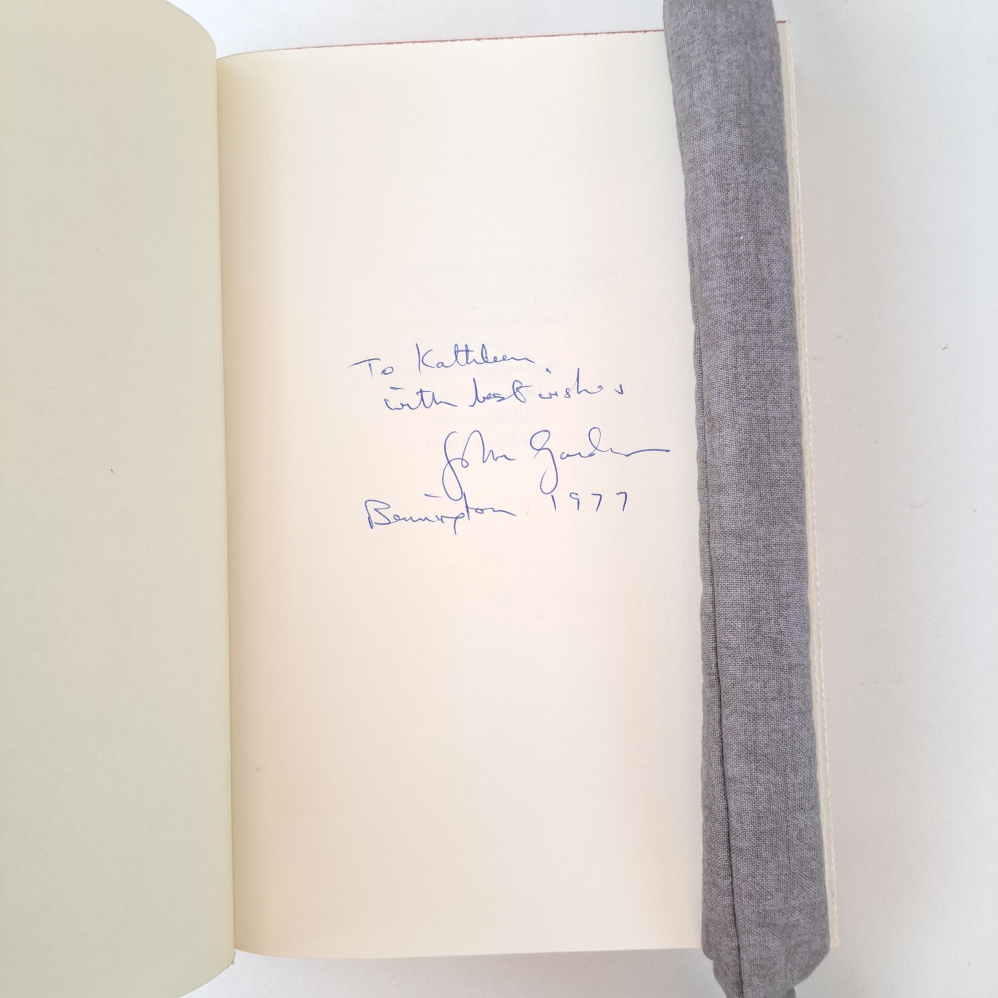 OCTOBER LIGHT Inscribed | John Gardner | First Edition, First Printing