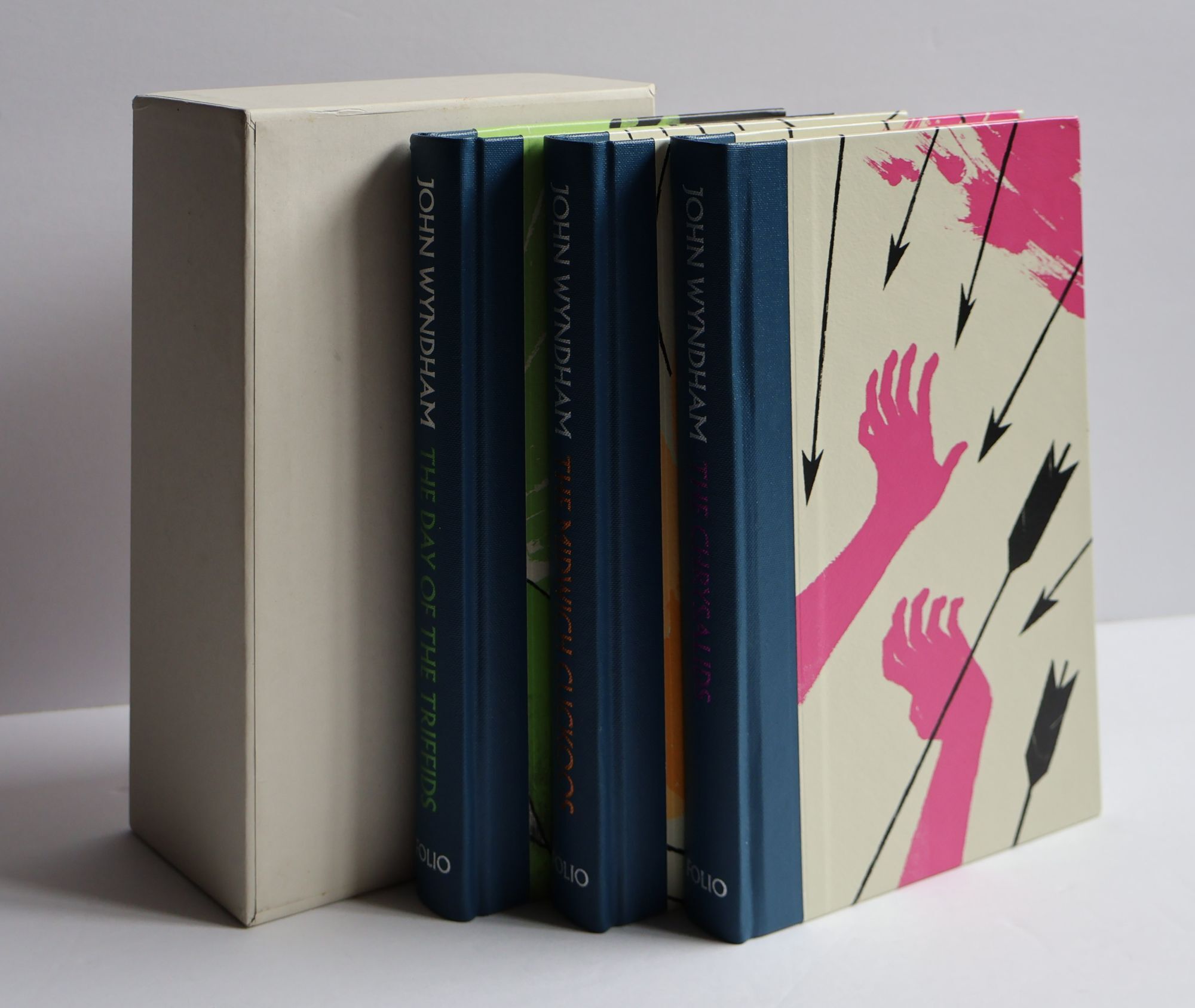 1397520 THE DAY OF THE TRIFFIDS; THE MIDWICH CUCKOOS; THE CHRYSALIDS [Three Volumes]. John Wyndham, Adam Roberts, Patrick Leger.