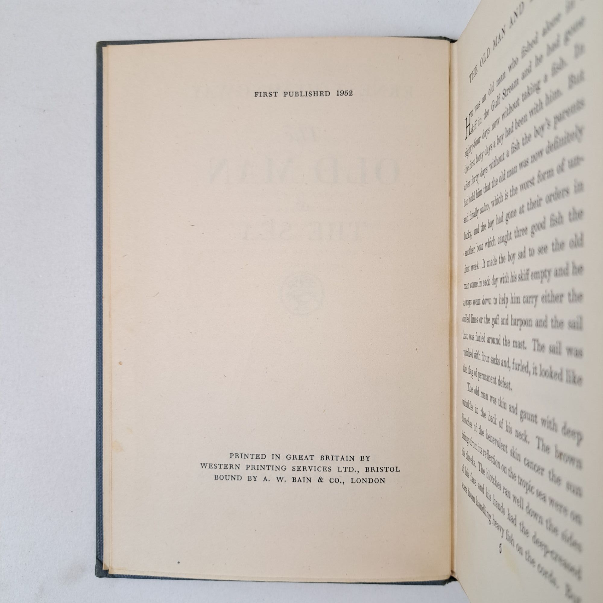 THE OLD MAN AND THE SEA | Ernest Hemingway | First UK Edition