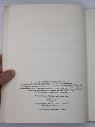 CHILDREN IN EXILE: POEMS 1968-1984 [Signed]
