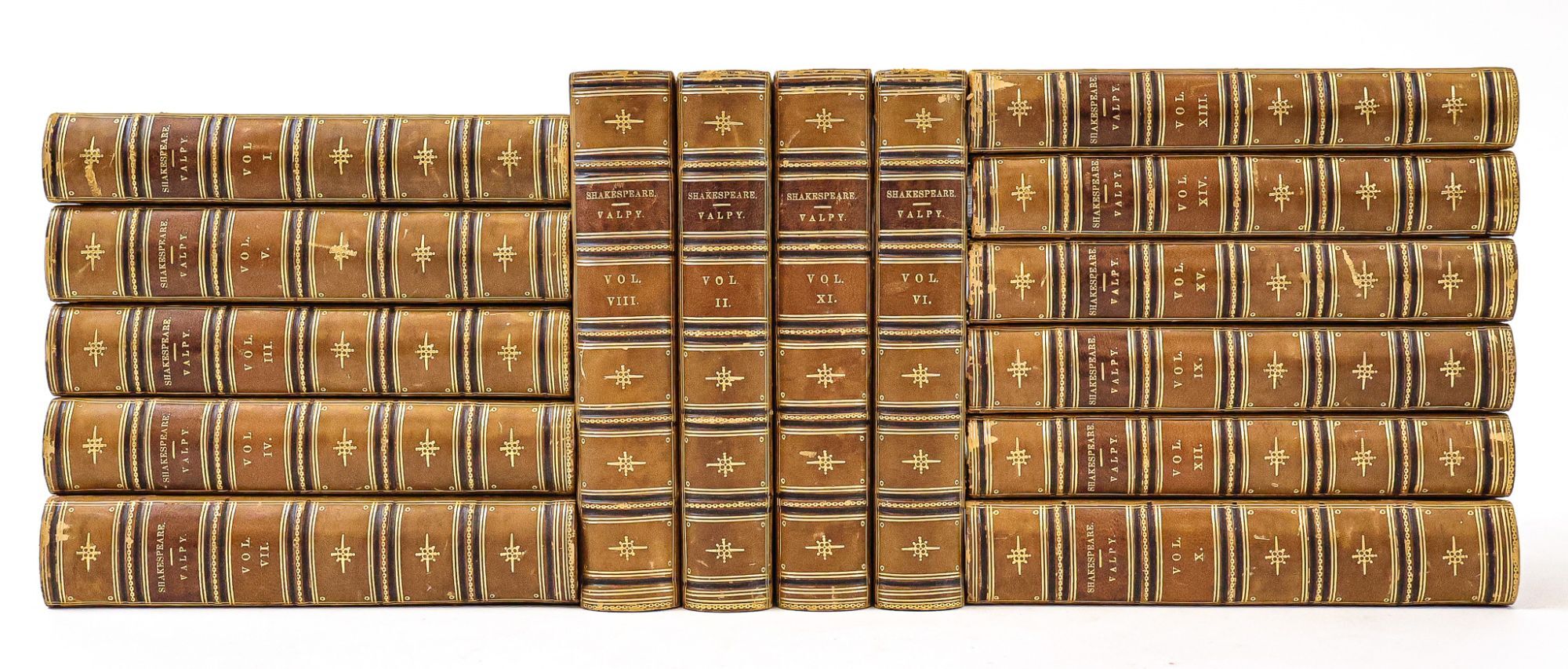 1397629 THE PLAYS AND POEMS OF SHAKESPEARE [...] [Fifteen Volumes]. William Shakespeare, Edmund Malone, A. J. Valpy, /Publisher.