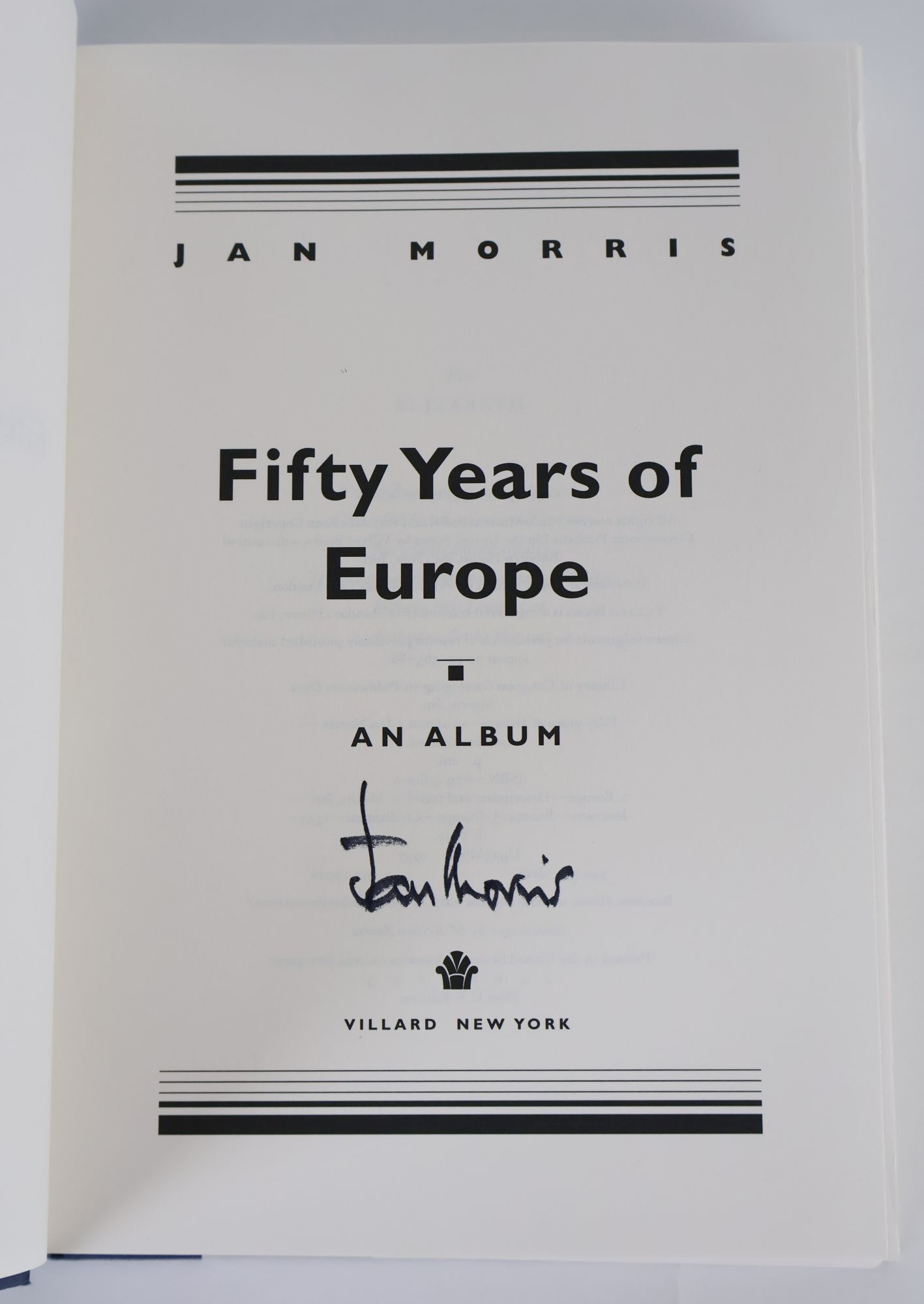 FIFTY YEARS OF EUROPE: AN ALBUM Signed | Jan Morris | First U.S.
