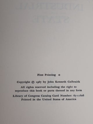 THE NEW INDUSTRIAL STATE [Signed]