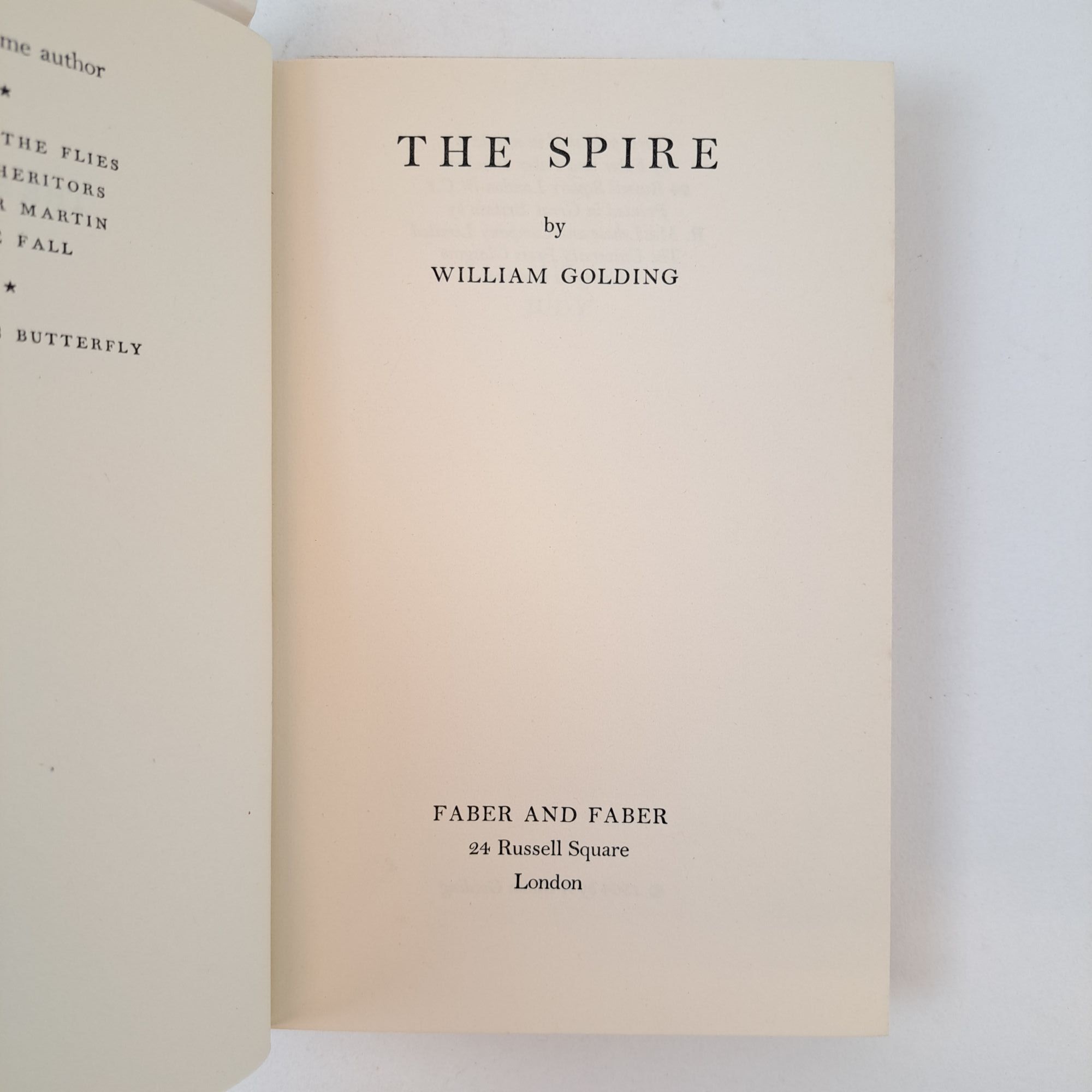 THE SPIRE | William Golding | First Edition