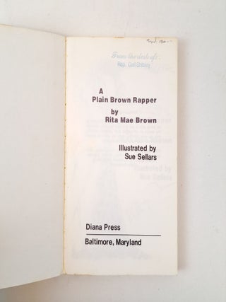 A PLAIN BROWN RAPPER [Signed] [Gail Shibley's Copy]
