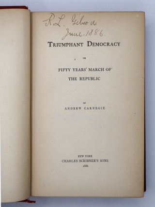 TRIUMPHANT DEMOCRACY OR FIFTY YEARS' MARCH OF THE REPUBLIC