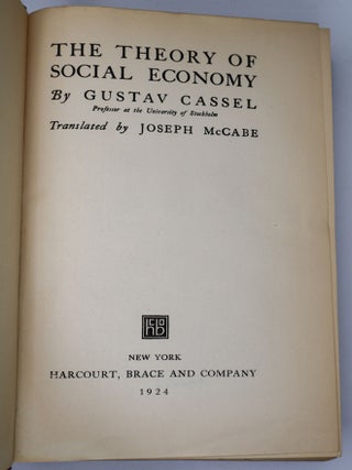 THE THEORY OF SOCIAL ECONOMY