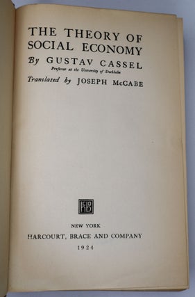 THE THEORY OF SOCIAL ECONOMY