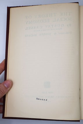 THE THEORY OF SOCIAL ECONOMY