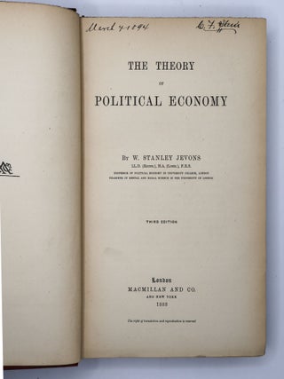 THE THEORY OF POLITICAL ECONOMY