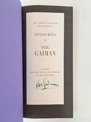 ANANSI BOYS: A NOVEL [Signed]