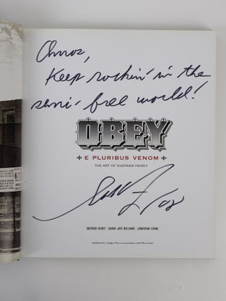 OBEY: E PLURIBUS VENOM [Inscribed]