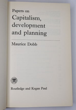 PAPERS ON CAPITALISM, DEVELOPMENT AND PLANNING