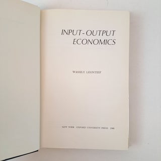 INPUT-OUTPUT ECONOMICS