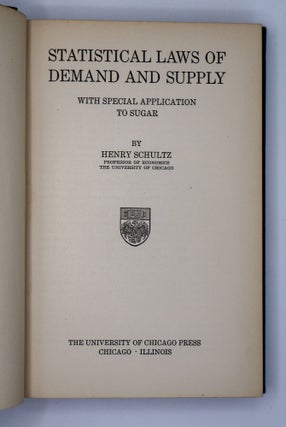 STATISTICAL LAWS OF DEMAND AND SUPPLY, WITH SPECIAL APPLICATION TO SUGAR
