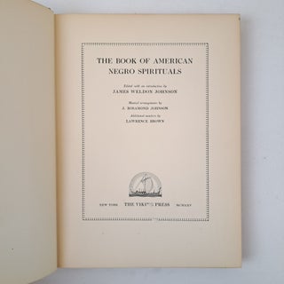 THE BOOK OF AMERICAN NEGRO SPIRITUALS