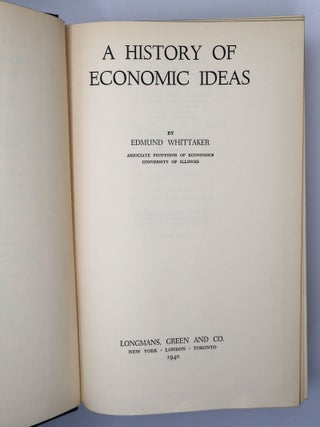 A HISTORY OF ECONOMIC IDEAS [Richard B. Goode's Copy]