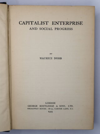 CAPITALIST ENTERPRISE AND SOCIAL PROGRESS