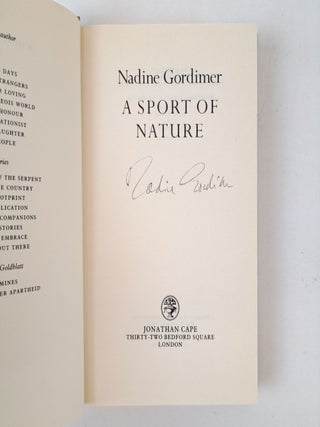 A SPORT OF NATURE [Signed]