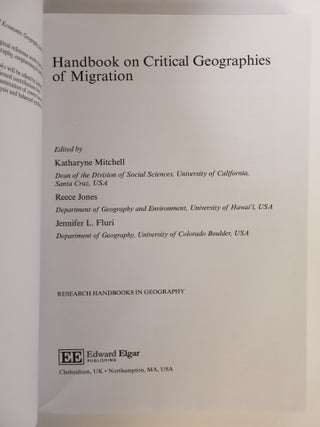 HANDBOOK ON CRITICAL GEOGRAPHIES OF MIGRATION