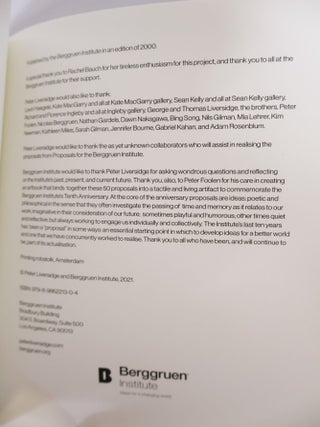 PROPOSALS FOR THE BERGGRUEN INSTITUTE