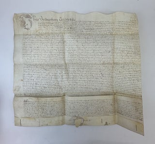 1400128 17th CENTURY ENGLISH INDENTURE ON PARCHMENT [Signed