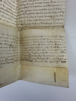 17th CENTURY ENGLISH INDENTURE ON PARCHMENT [Signed]