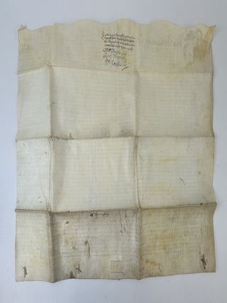 17th CENTURY ENGLISH INDENTURE ON PARCHMENT [Signed]