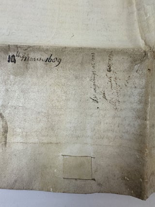 17th CENTURY ENGLISH INDENTURE ON PARCHMENT [Signed]
