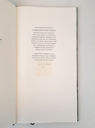 THE LETTERPRESS SHAKESPEARE; A MIDSUMMER NIGHT'S DREAM
