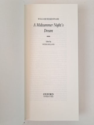 THE LETTERPRESS SHAKESPEARE; A MIDSUMMER NIGHT'S DREAM