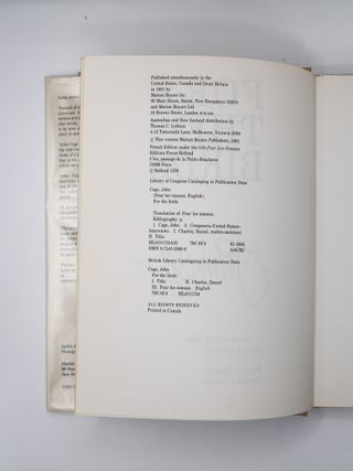 FOR THE BIRDS: JOHN CAGE IN CONVERSATION WITH DANIEL CHARLES [Signed by Cage]