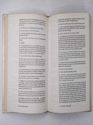 FOR THE BIRDS: JOHN CAGE IN CONVERSATION WITH DANIEL CHARLES [Signed by Cage]