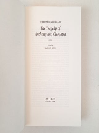 THE LETTERPRESS SHAKESPEARE; ANTHONY AND CLEOPATRA