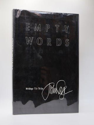 1400178 EMPTY WORDS: WRITINGS '73-'78 [Inscribed]. John Cage