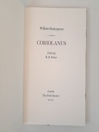 THE LETTERPRESS SHAKESPEARE; CORIOLANUS