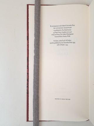 THE LETTERPRESS SHAKESPEARE; CORIOLANUS
