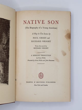 NATIVE SON (THE BIOGRAPHY OF A YOUNG AMERICAN)