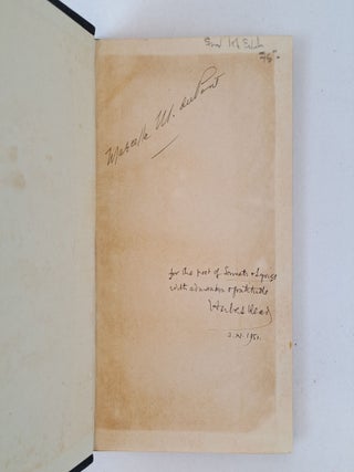 FORM IN MODERN POETRY [Inscribed]