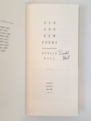 OLD AND NEW POEMS [Signed]