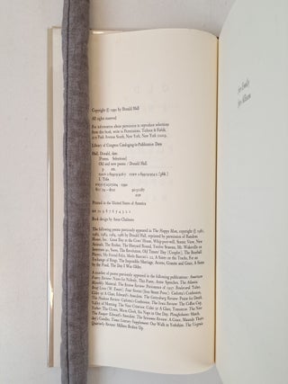 OLD AND NEW POEMS [Signed]
