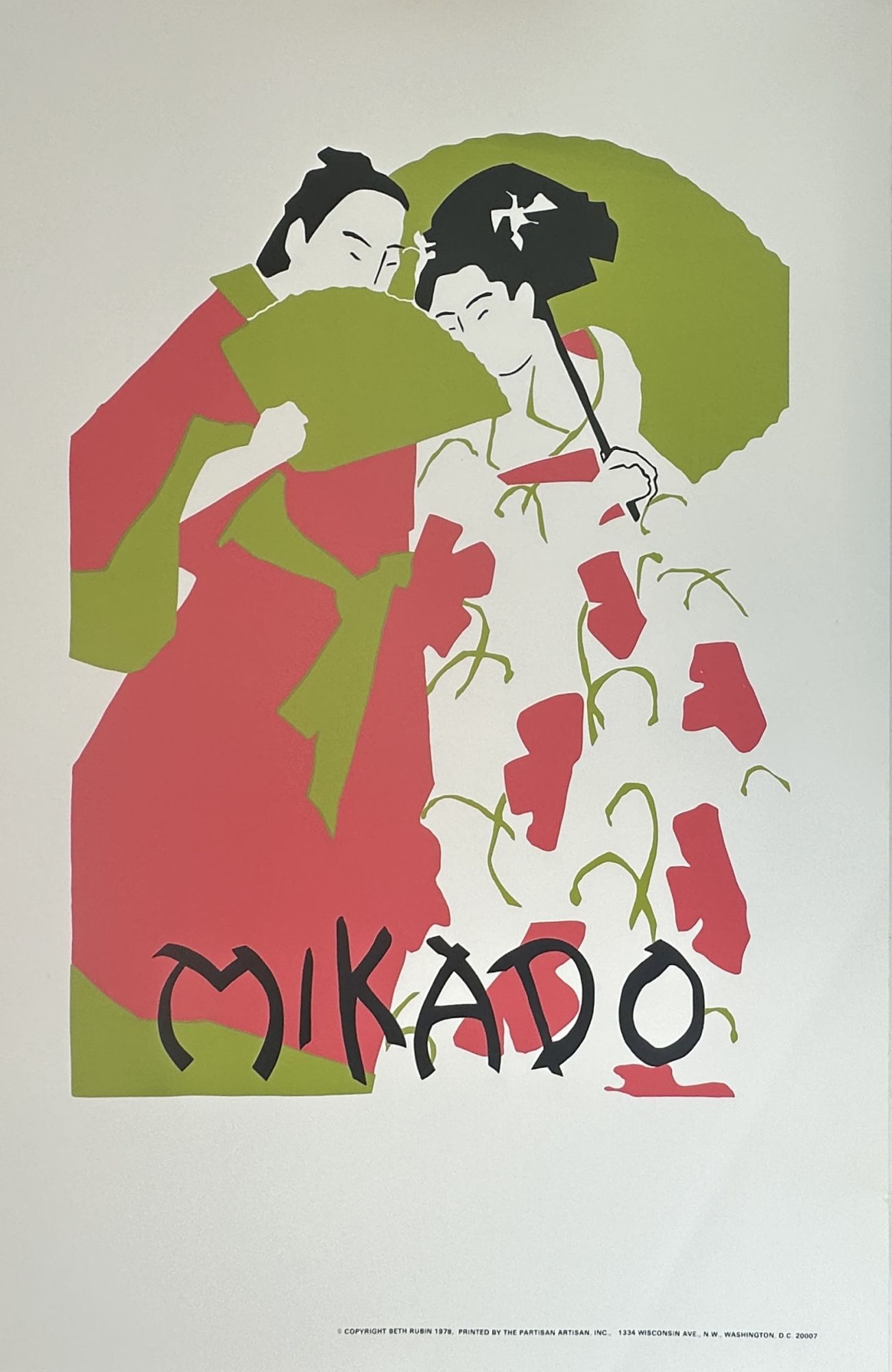 1400623 "MIKADO" OPERA POSTER. Beth Rubin.