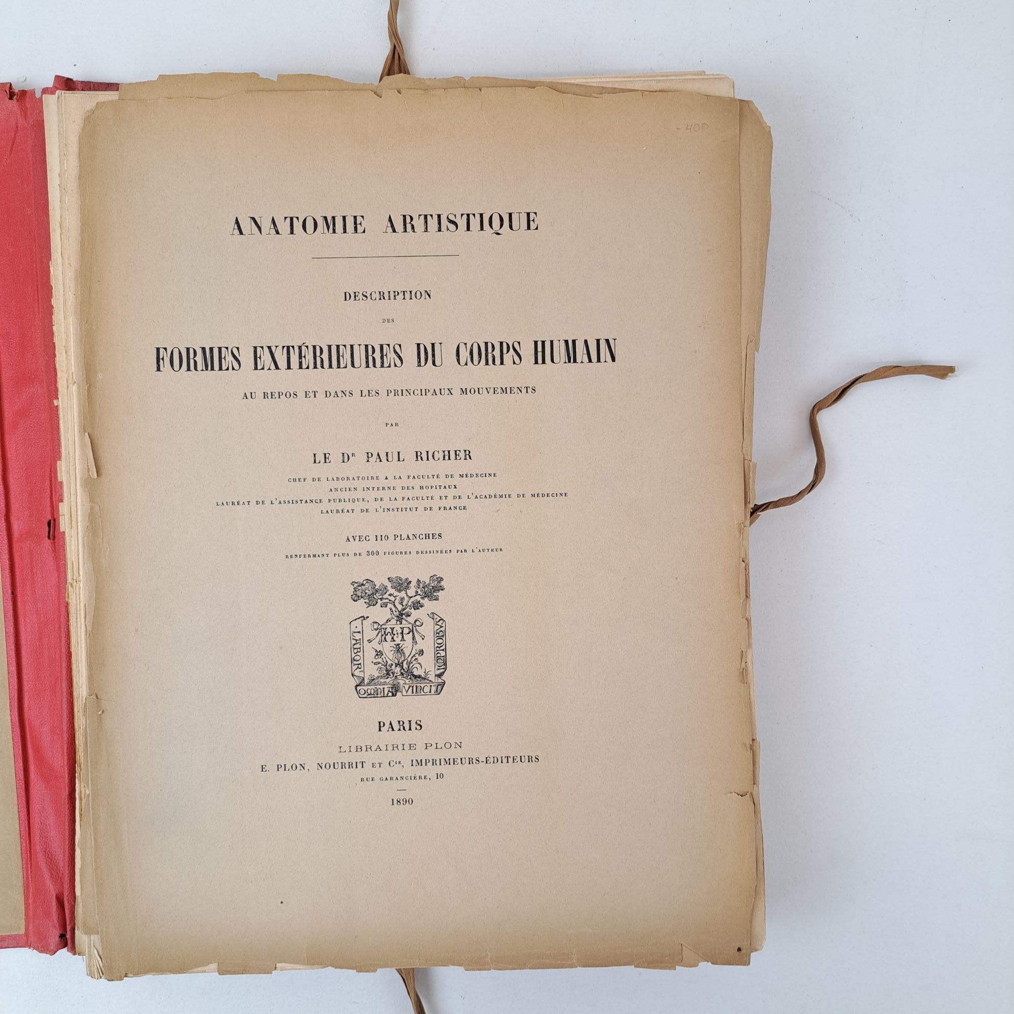 ANATOMIE ARTISTIQUE. DESCRIPTION DES FORMES EXTÉRIEURES DU CORPS HUMAIN ...
