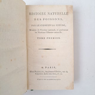 HISTOIRE NATURELLE DES POISSONS; TOME PREMIER (Vol. I of XIV)