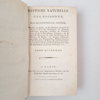 HISTOIRE NATURELLE DES POISSONS; TOME QUATRIÈME (Vol. IV of XIV)