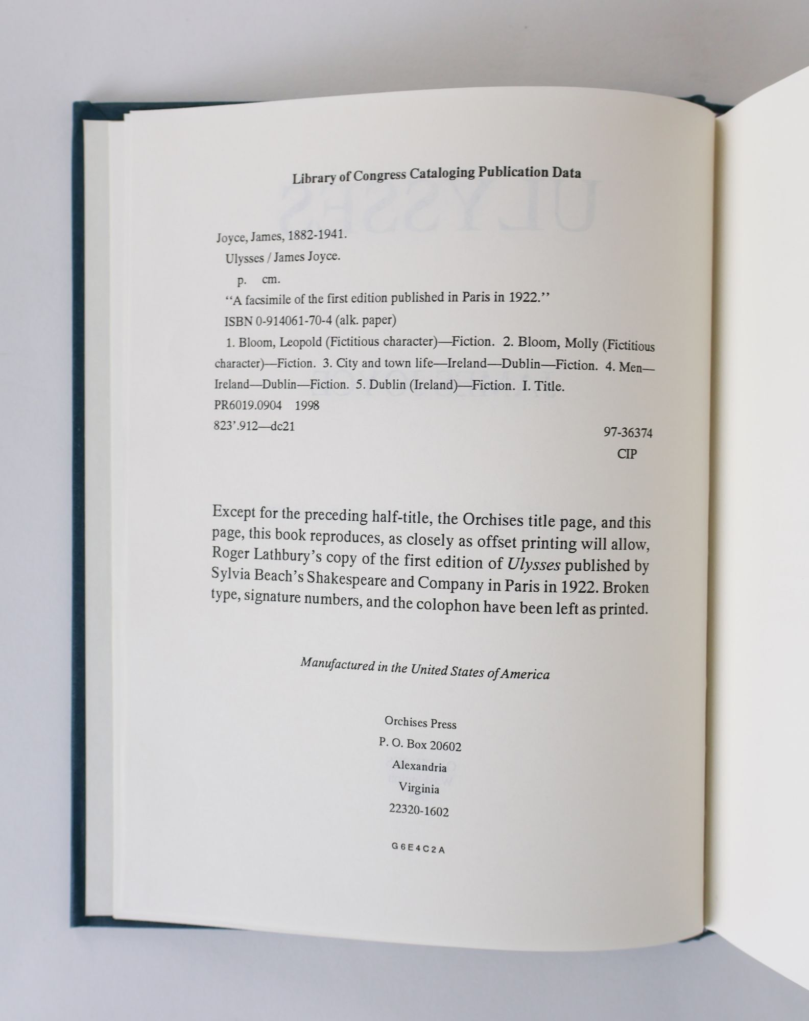 ULYSSES | James Joyce | Facsimile Edition