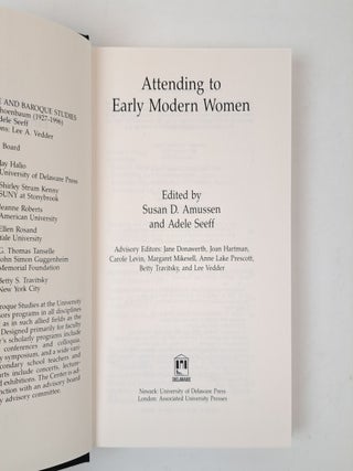 ATTENDING TO EARLY MODERN WOMEN