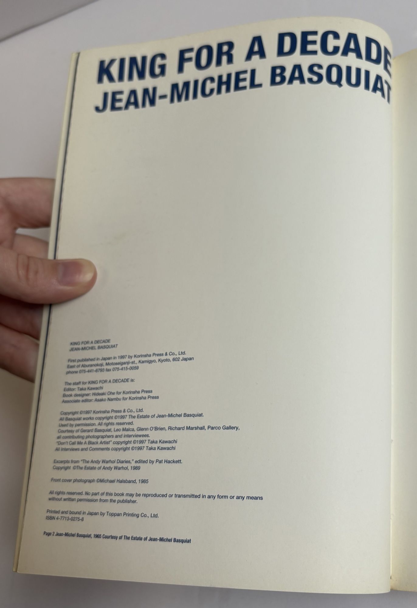 KING FOR A DECADE | Jean-Michel Basquiat | First Edition