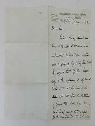 JOSEPH CHOATE | TWO AUTOGRAPH LETTERS SIGNED